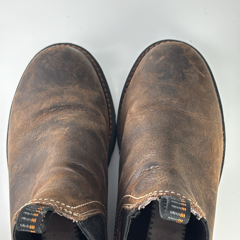 Ariat Men’s Steel Toe Pull On Work Boot Size 8EE Brown Leather ASTM F2413-18 - Picture 7 of 11